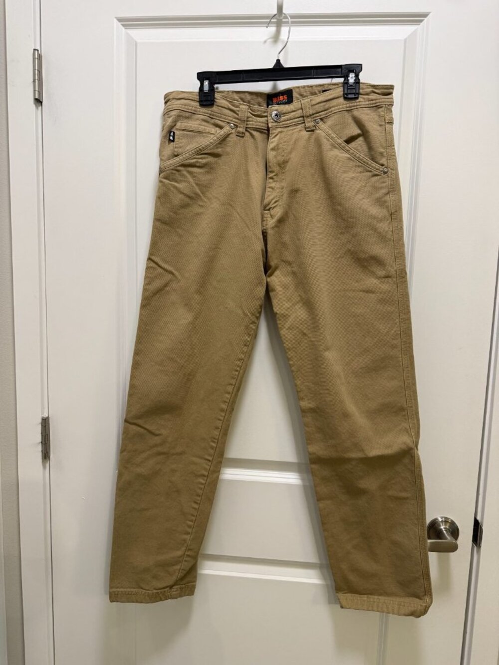 Bass Outdoor Men's Tan Slim Straight Chino Pants Sz 34x32